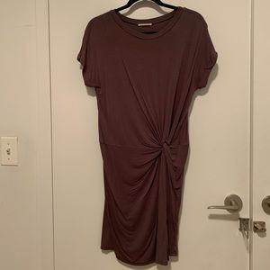 Mauve/Grey Shirt Dress.